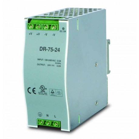 Napajanje DR-75-24 24V / 75W / 3,125 A  - DIN šina