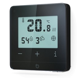 JB-112TP-AN ist ein BUS-Raumthermostat mit integriertem CO₂-Sensor, misst Temperatur und Feuchte und steuert