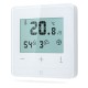 BUS-Raumthermostat JAB JB-112TP misst Temperatur, relative Luftfeuchtigkeit und CO₂ und steuert Heizung, Kühlung und